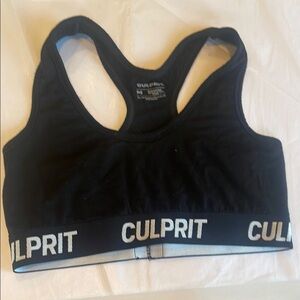 Culprit Black Sports Bra medium